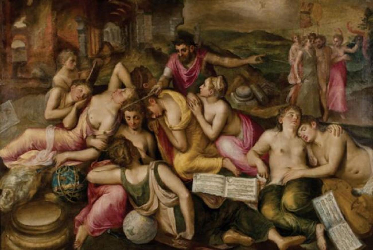 schilderij "Het ontwaken der kunsten" van Frans Floris