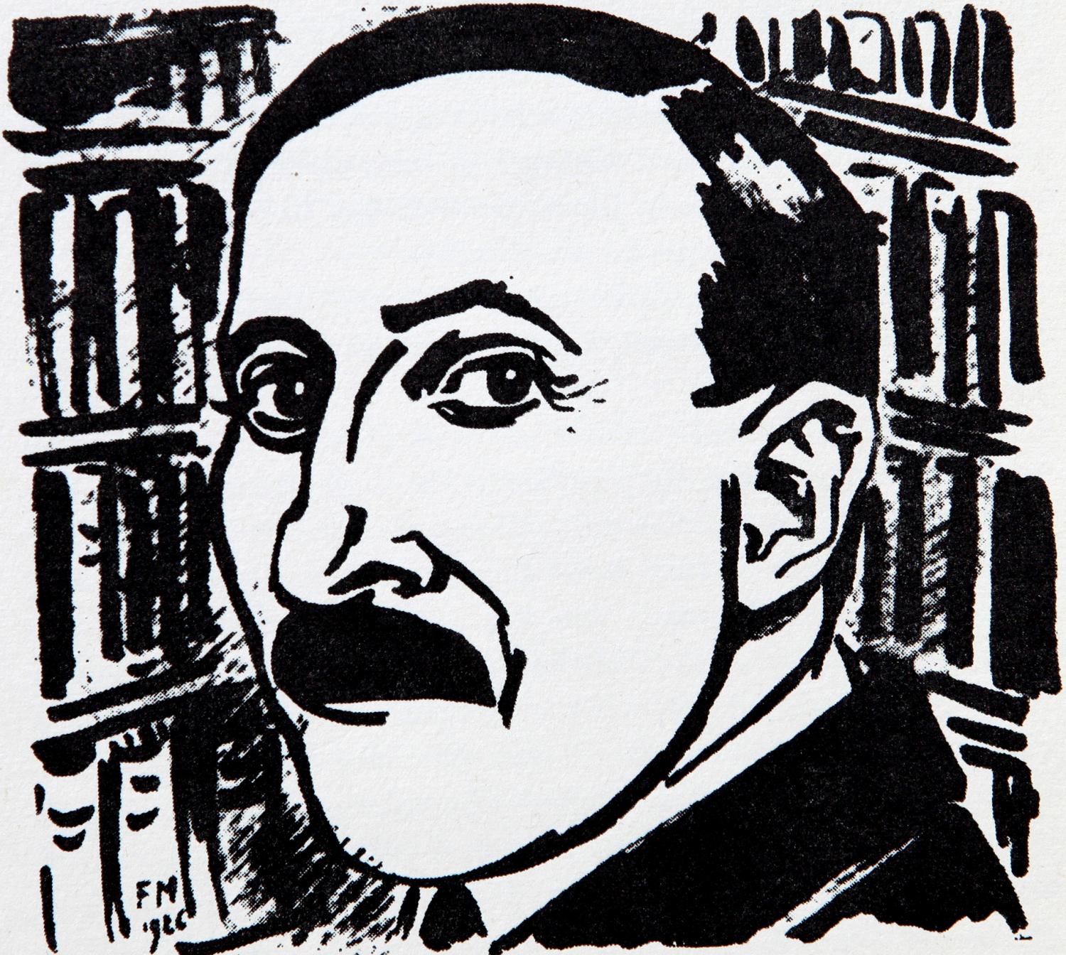 zwart-wit portret van Stefan Zweig door Frans Masereel
