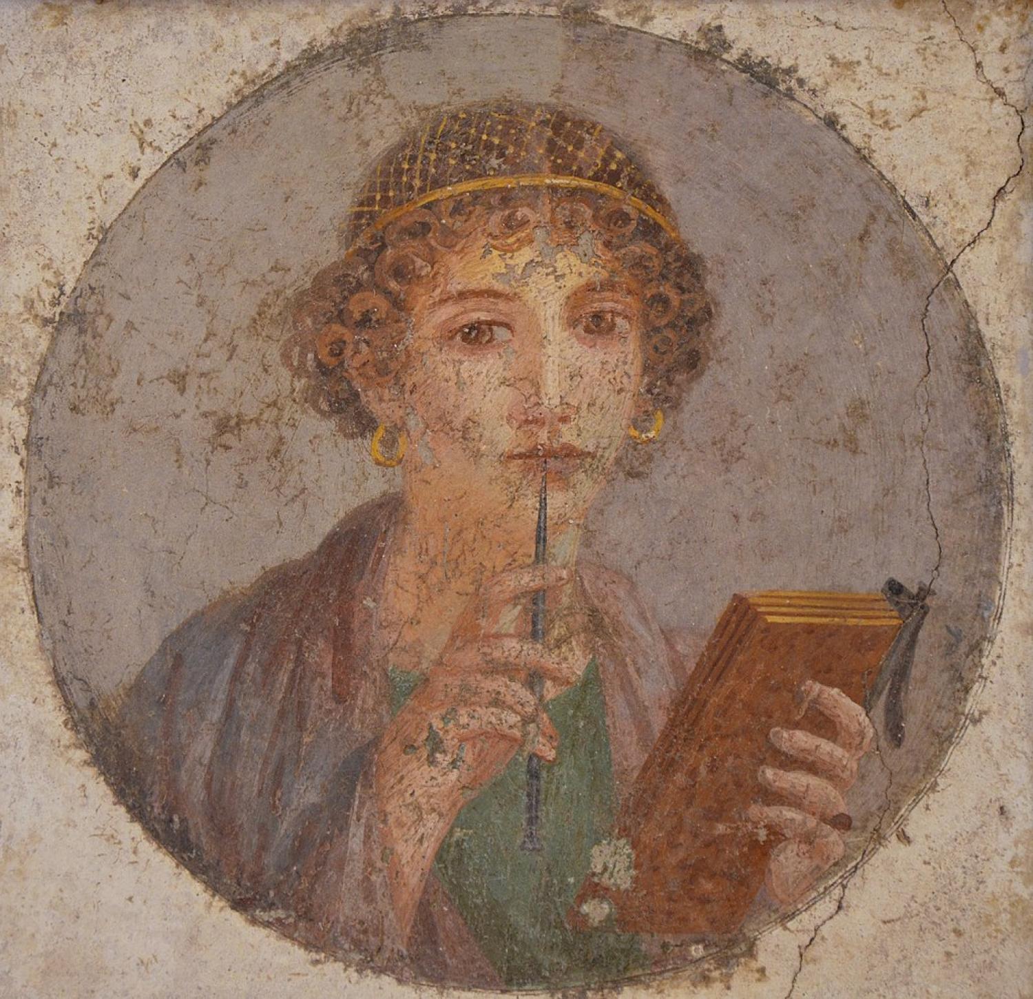 Sappho fresco Pompeii