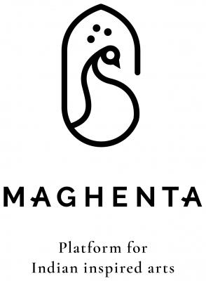 zwart-wit logo van Maghenta - Platform for Indian inspired arts