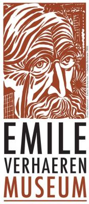 bruin-zwart logo van het Emile Verhaeren Museum
